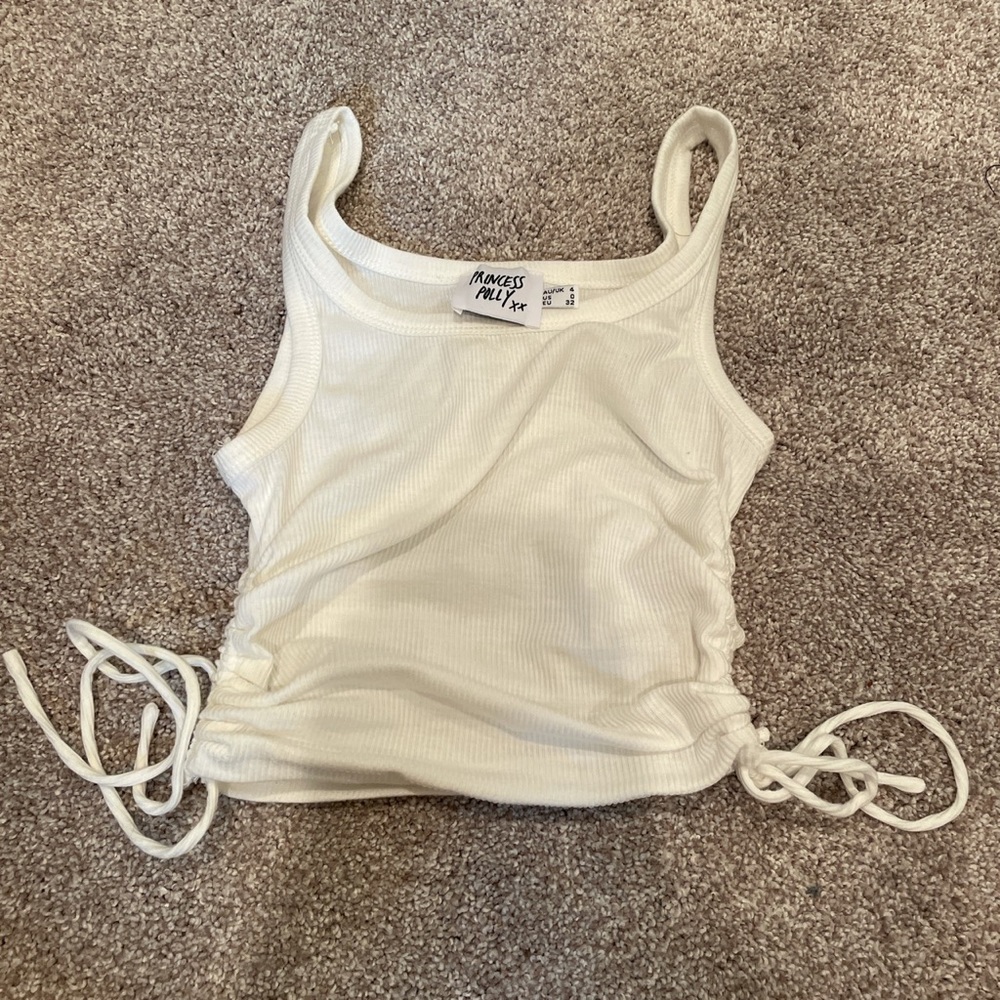 white princess polly tank top
